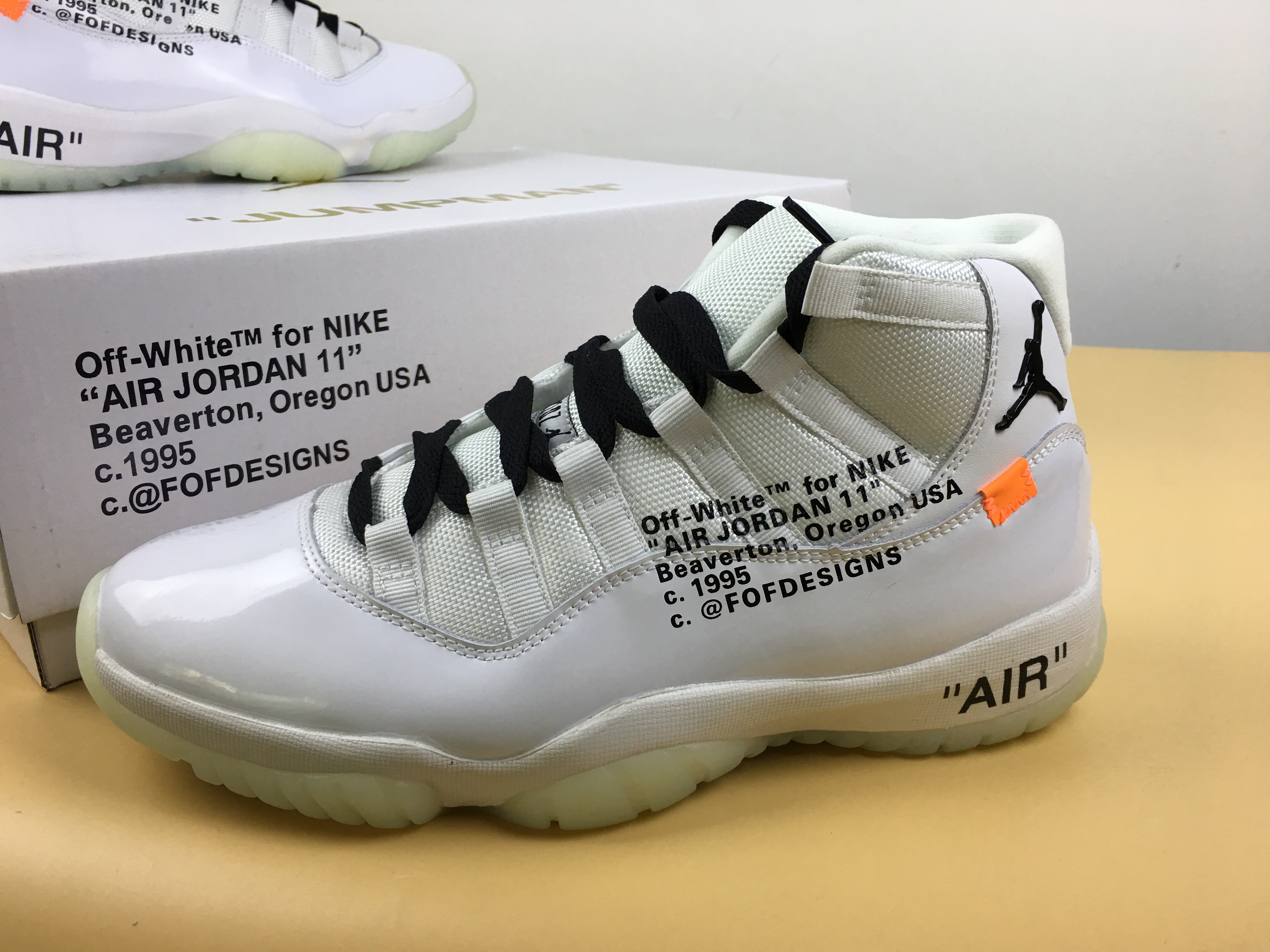 Air Jordan 11 Off White Black Shoes - Click Image to Close